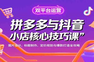 拼多多与抖音小店核心技巧课，图片设计、标题制作、定价规划与爆款打造全攻略