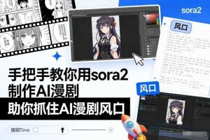 手把手教你用sora2制作AI漫剧，助你抓住AI漫剧风口