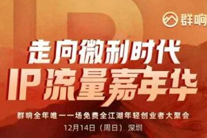 2025ip嘉年华万人12月14深圳线下课,走向微利时代,IP流量嘉年华,实操性极强的商业干货课